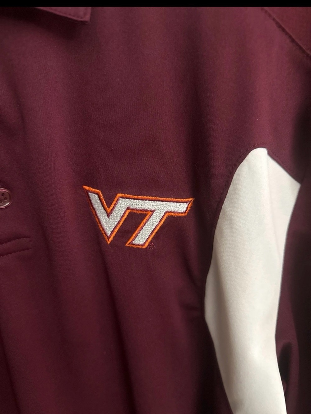 adidas Maroon and White VT Embroidered Bomber Jacket